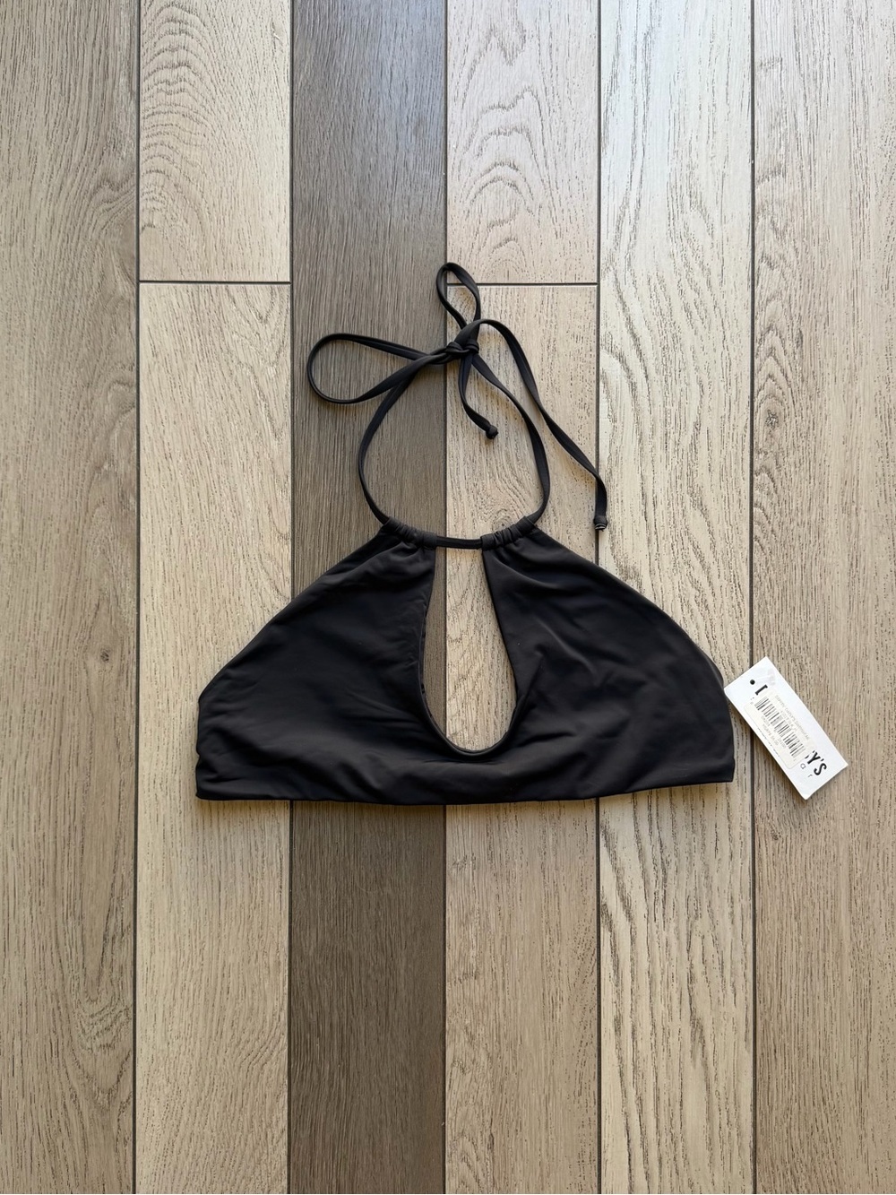 Dippin' Daisy's Black Halter Keyhole Bikini Top New size M